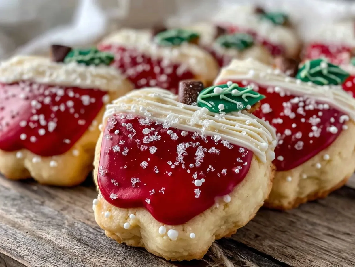 apple shaped sugar cookies preparation steps