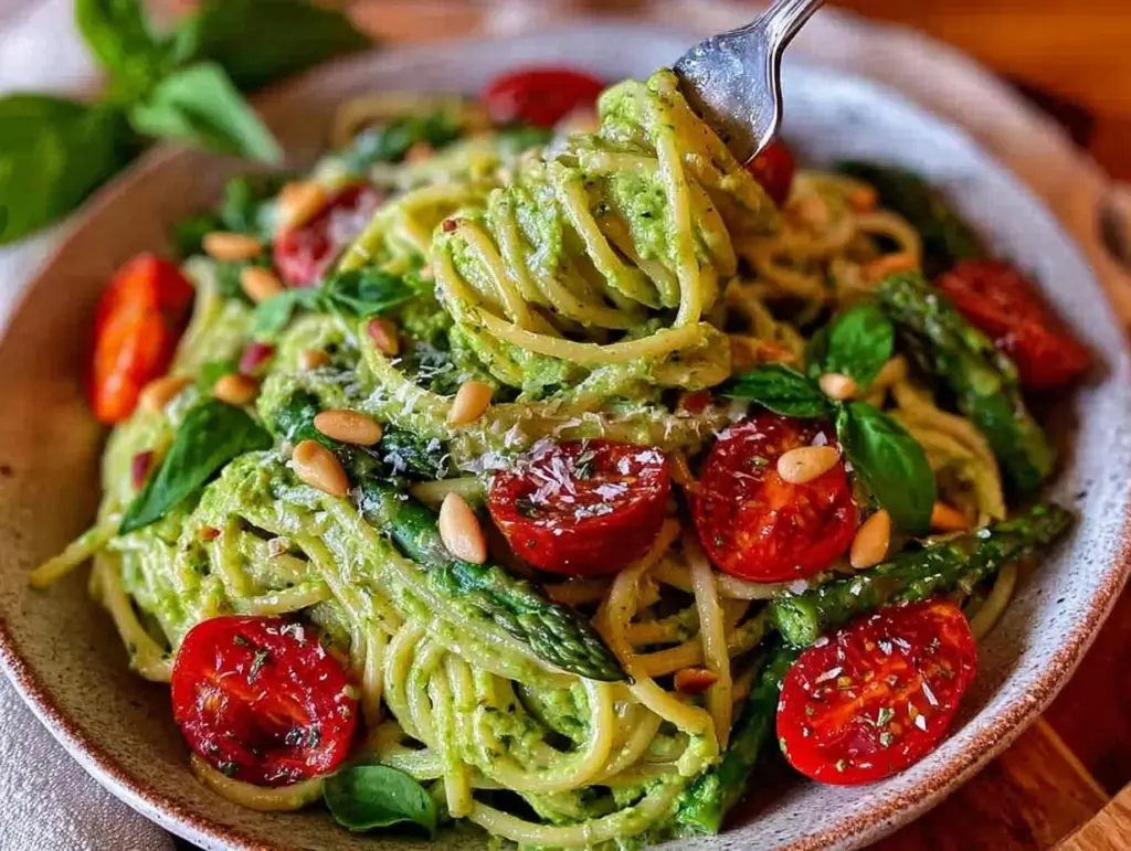 avocado pesto pasta - featured image