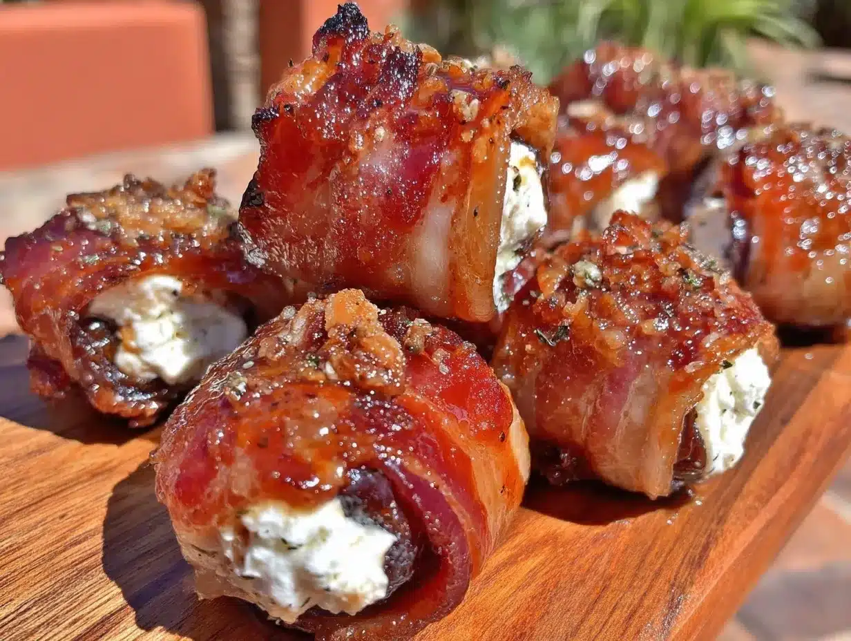 bacon wrapped dates stuffed with goat cheese preparation steps