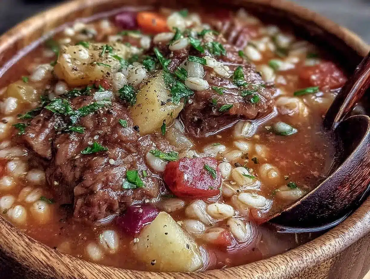 beef and barley soup preparation steps