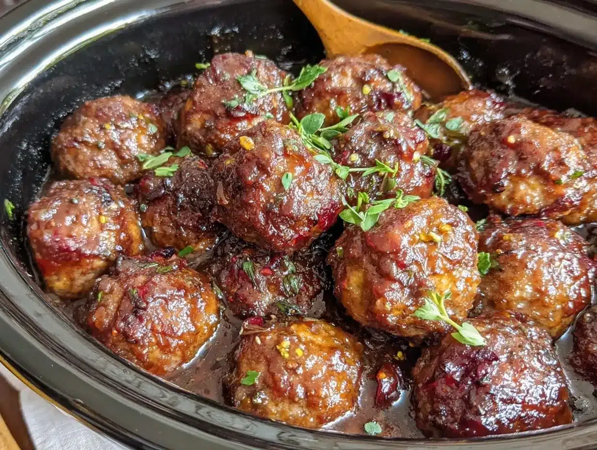 bourbon glazed meatballs crockpot preparation steps
