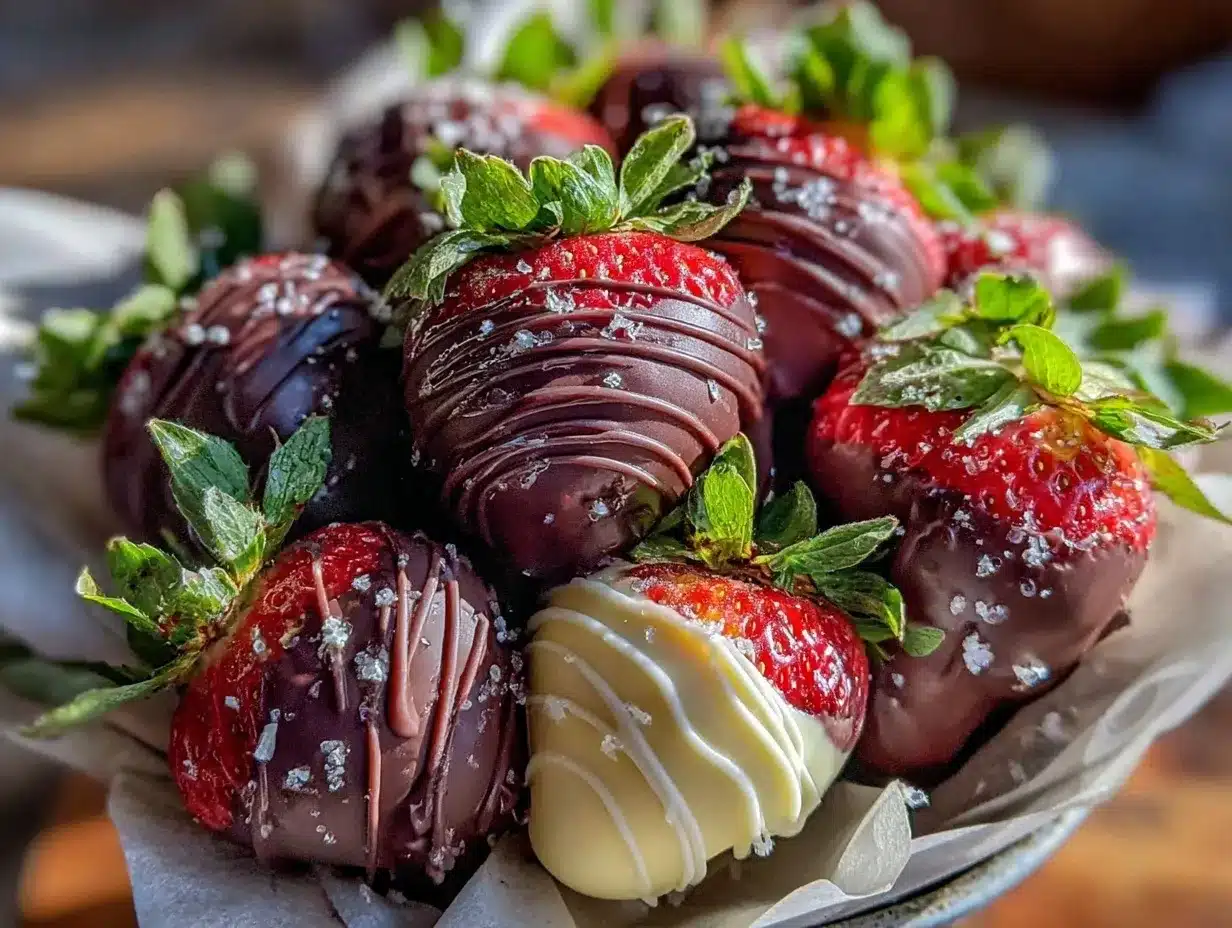 chocolate covered strawberry bouquet preparation steps