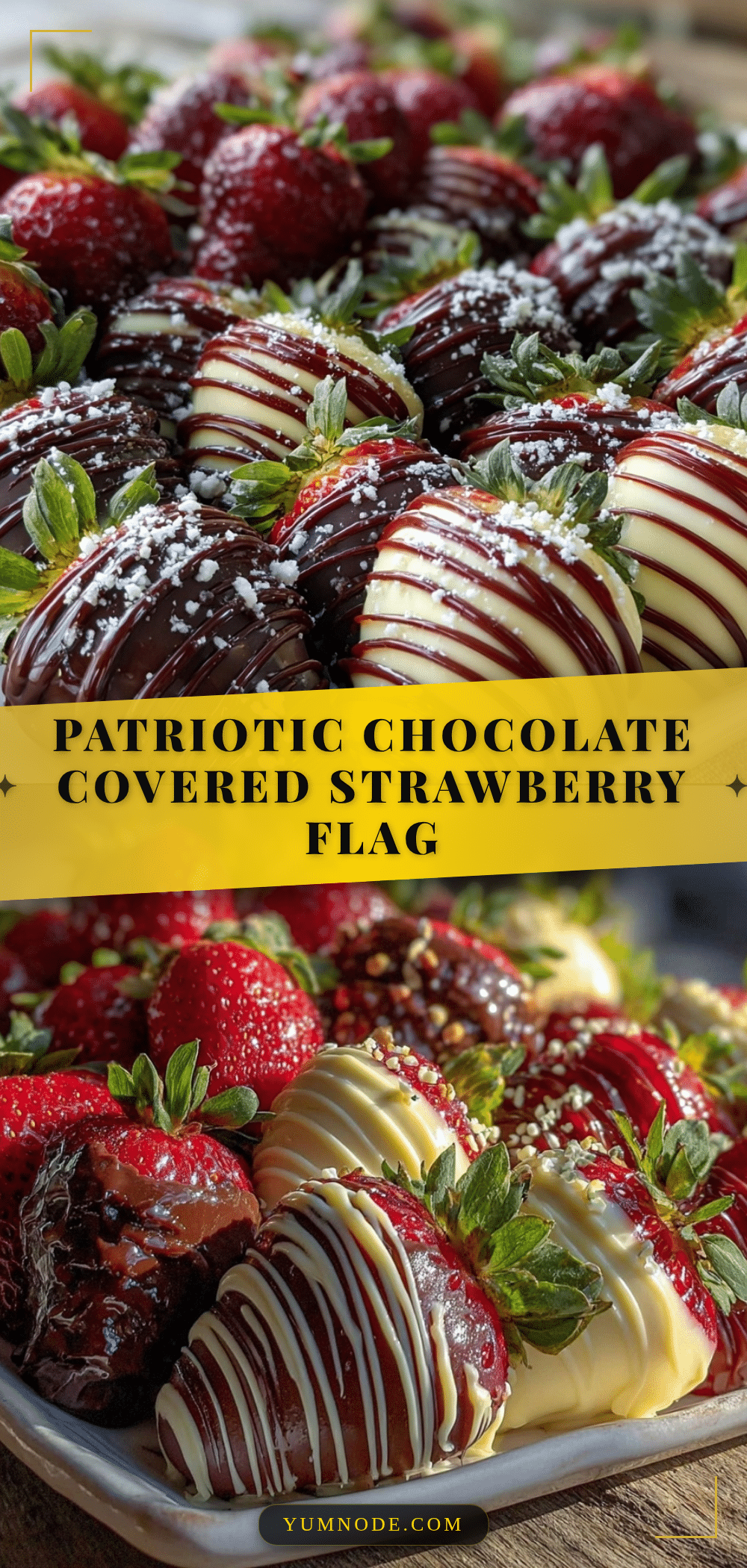 chocolate covered strawberry flag platter recipe