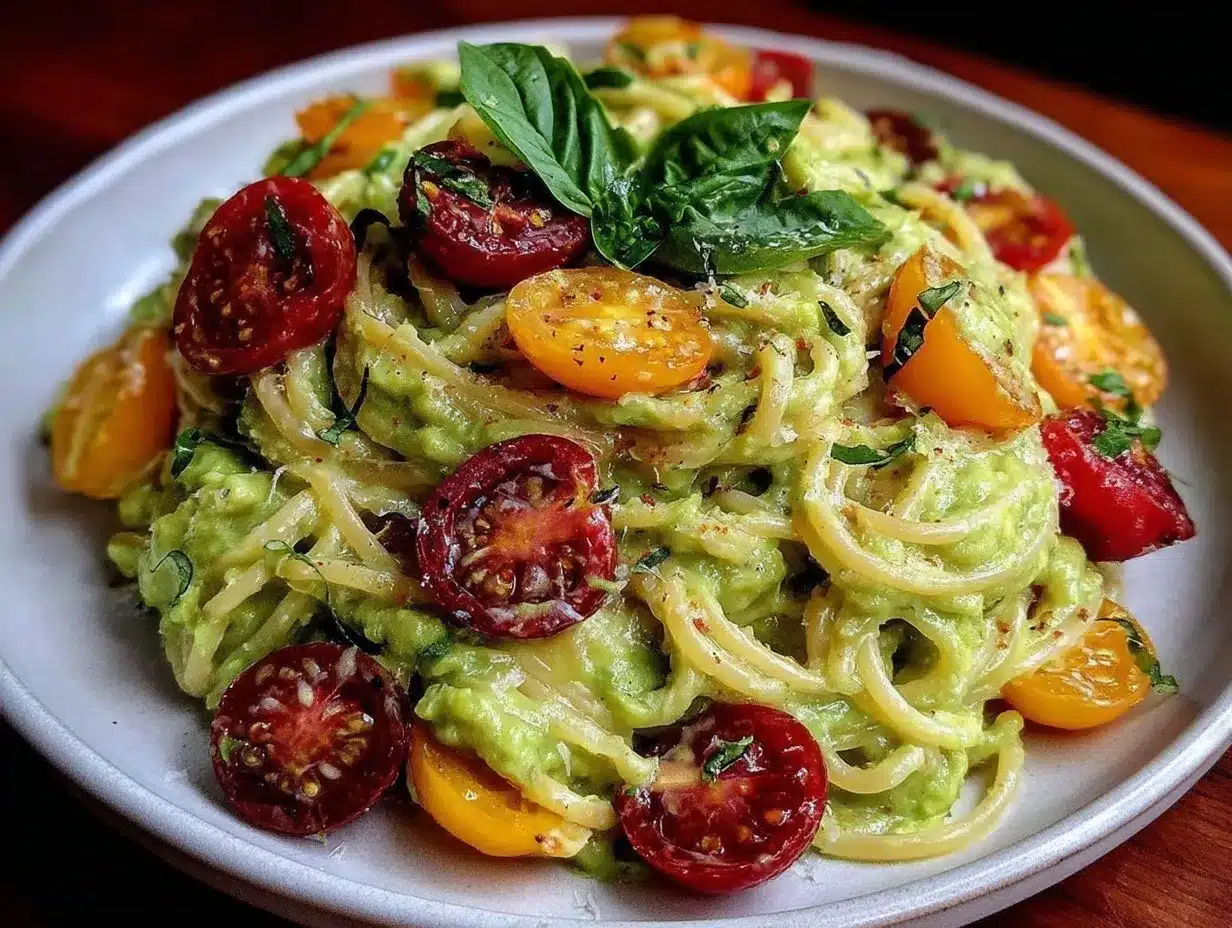 creamy avocado pasta preparation steps