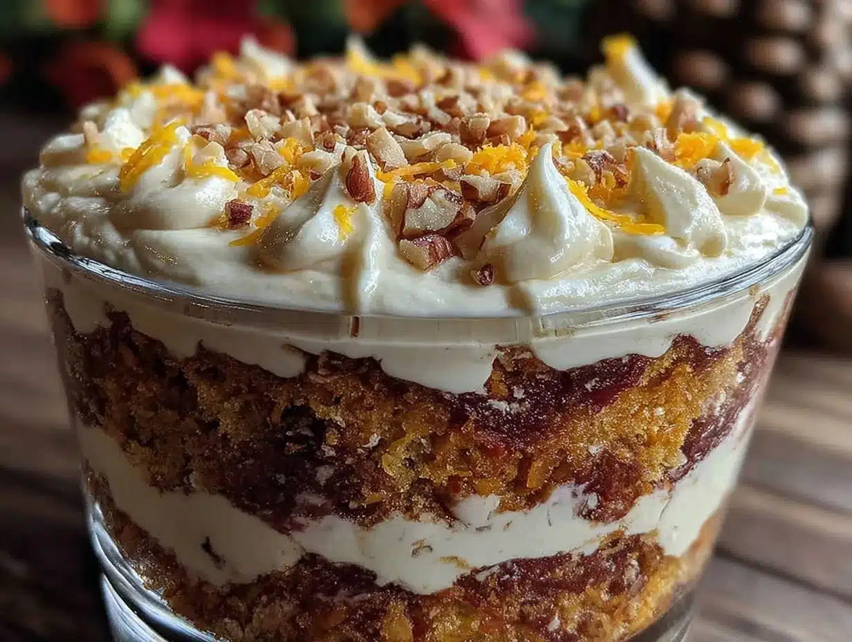 creamy carrot cake trifle preparation steps