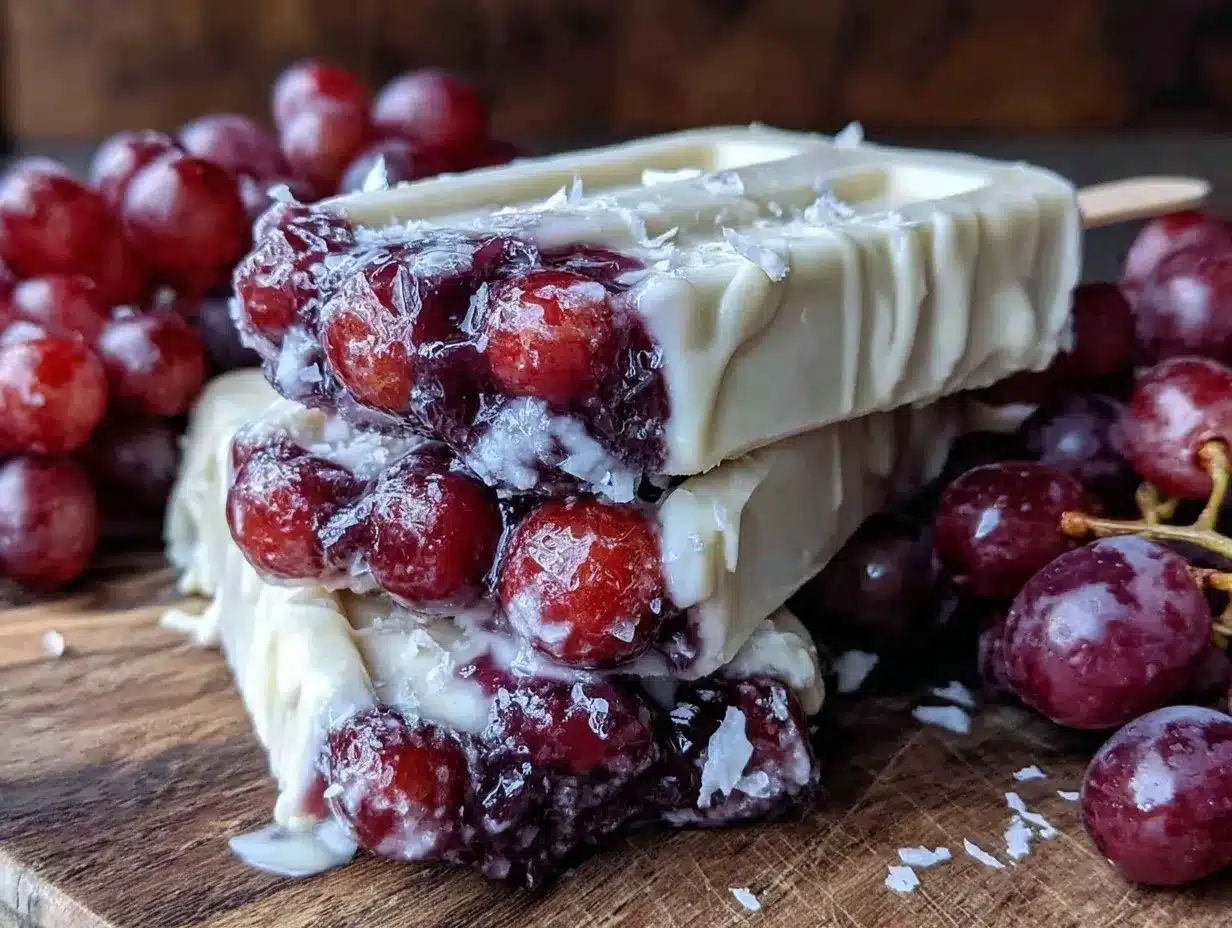 creamy frozen grape popsicles preparation steps