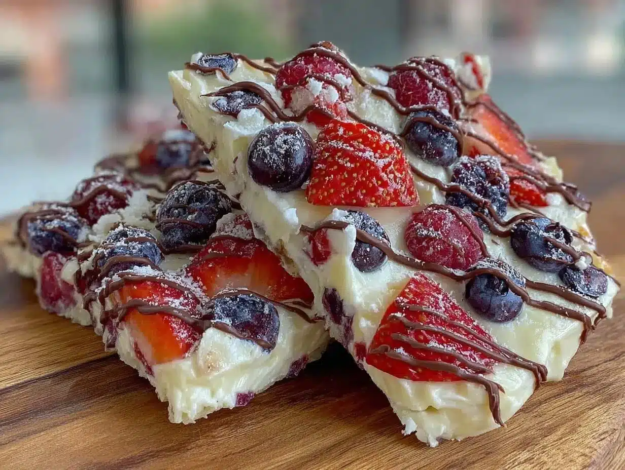 creamy frozen yogurt bark preparation steps