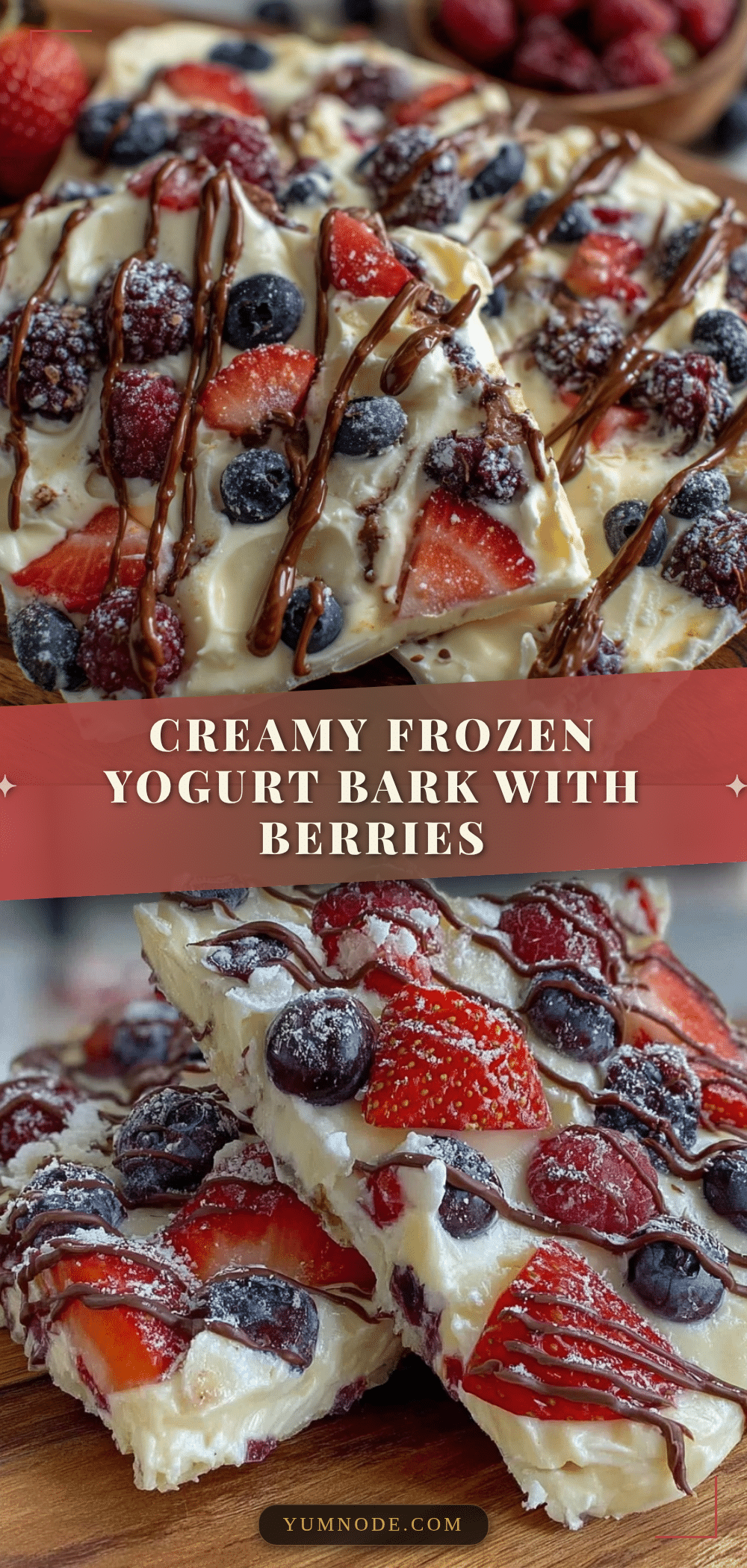 creamy frozen yogurt bark recipe