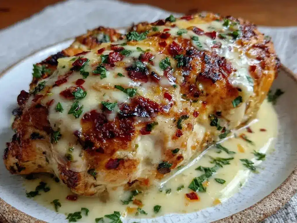 creamy garlic parmesan chicken breast - featured image
