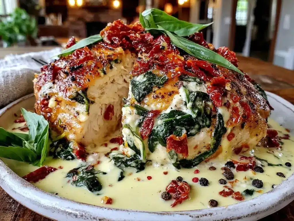 creamy garlic tuscan chicken breast - featured image
