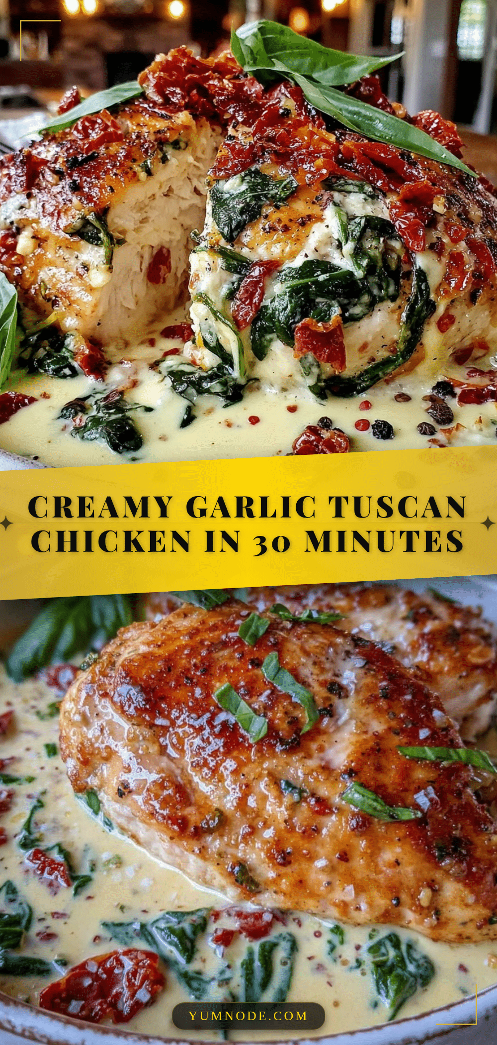 creamy garlic tuscan chicken breast recipe