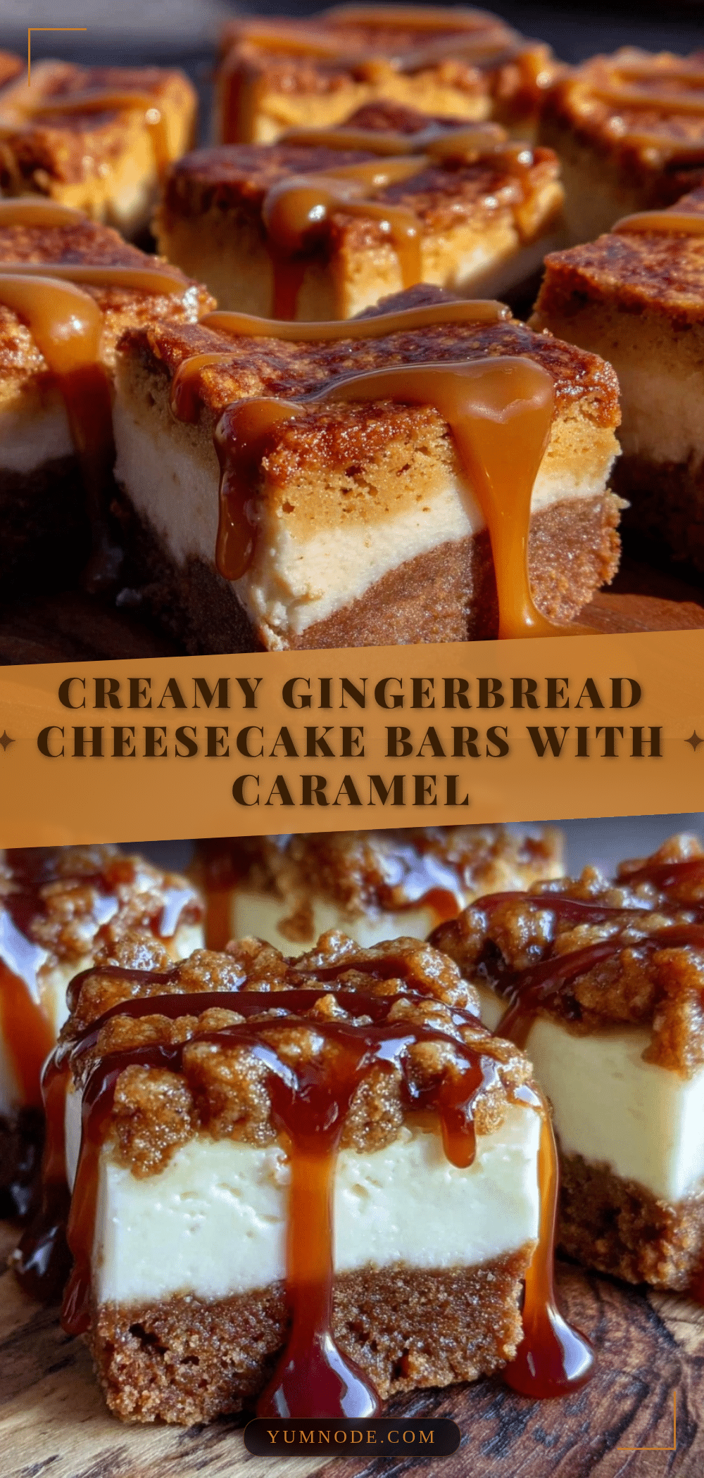creamy gingerbread cheesecake bars recipe