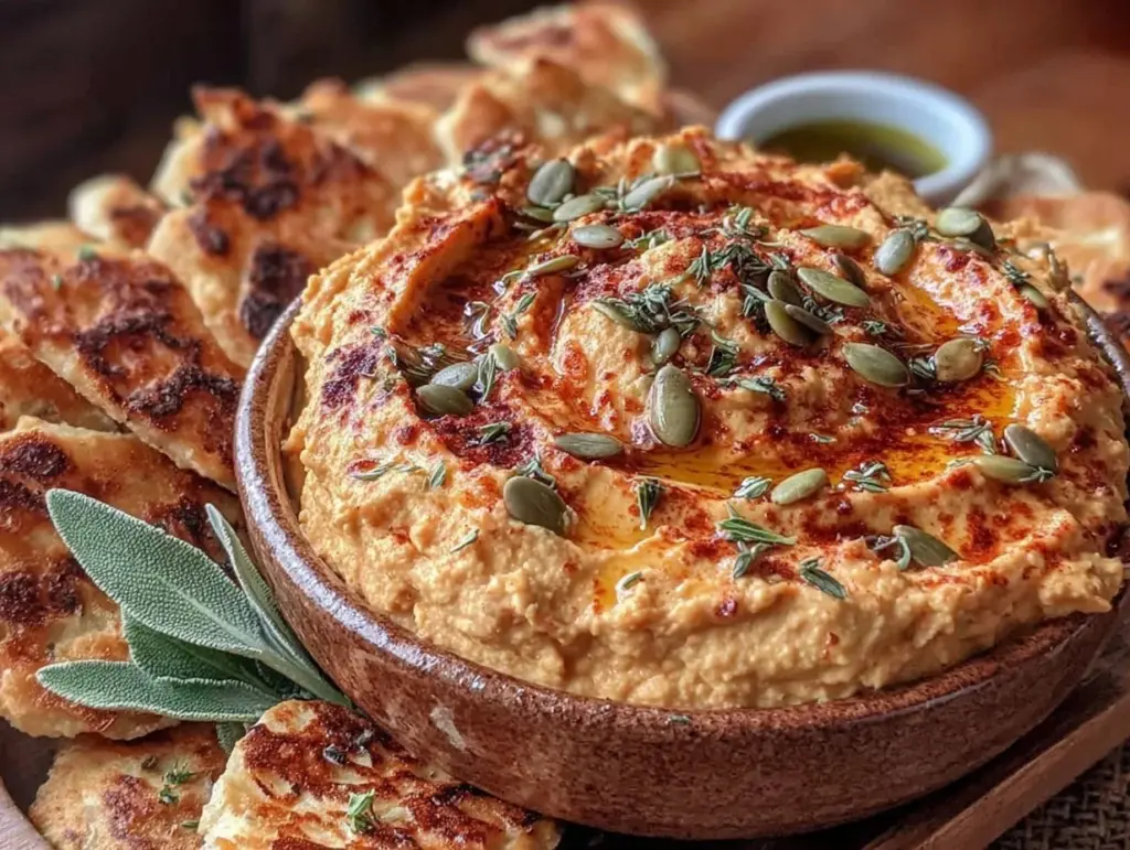 creamy pumpkin hummus - featured image