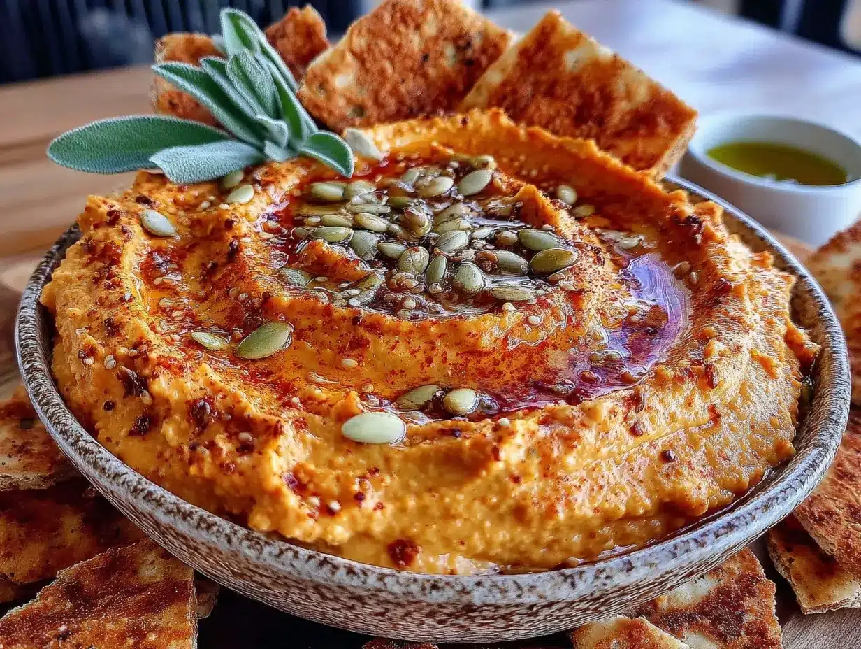 creamy pumpkin hummus preparation steps