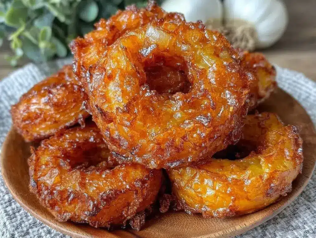 crispy beer battered onion rings - featured image