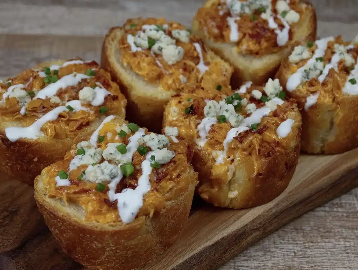 crispy buffalo chicken dip stuffed breadstick bites preparation steps