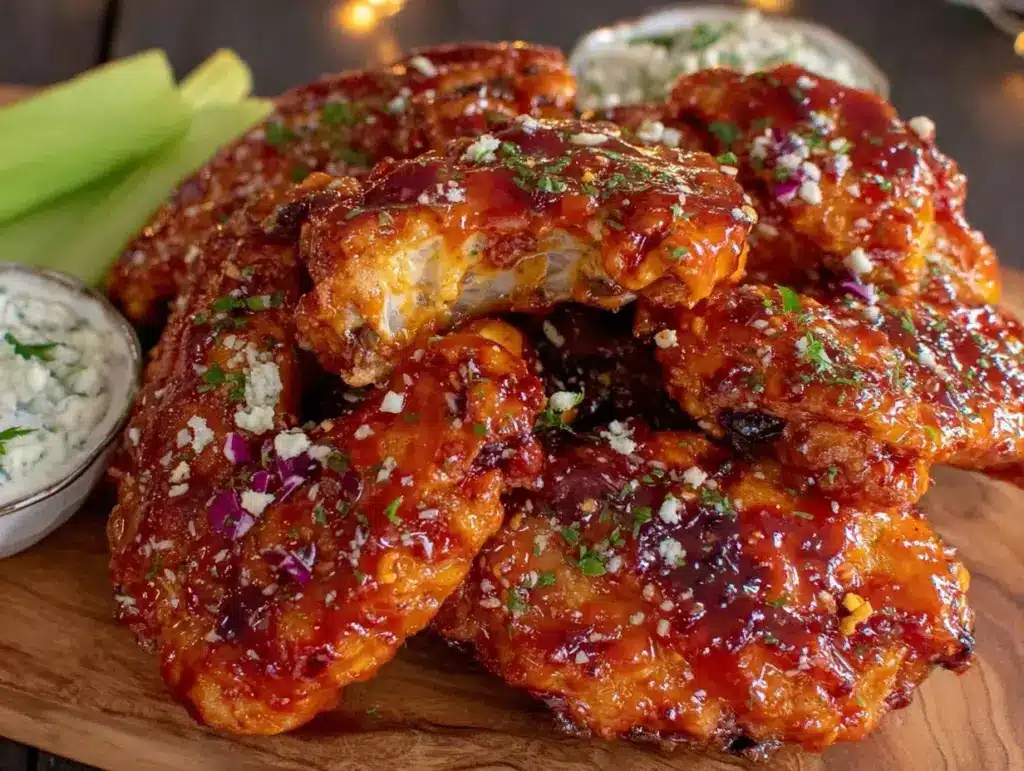 crispy buffalo wings - featured image