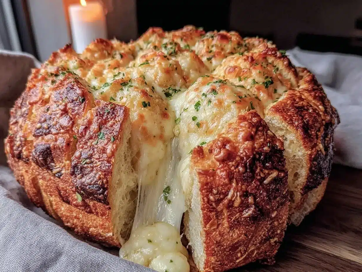 crispy cheese pull garlic bread preparation steps