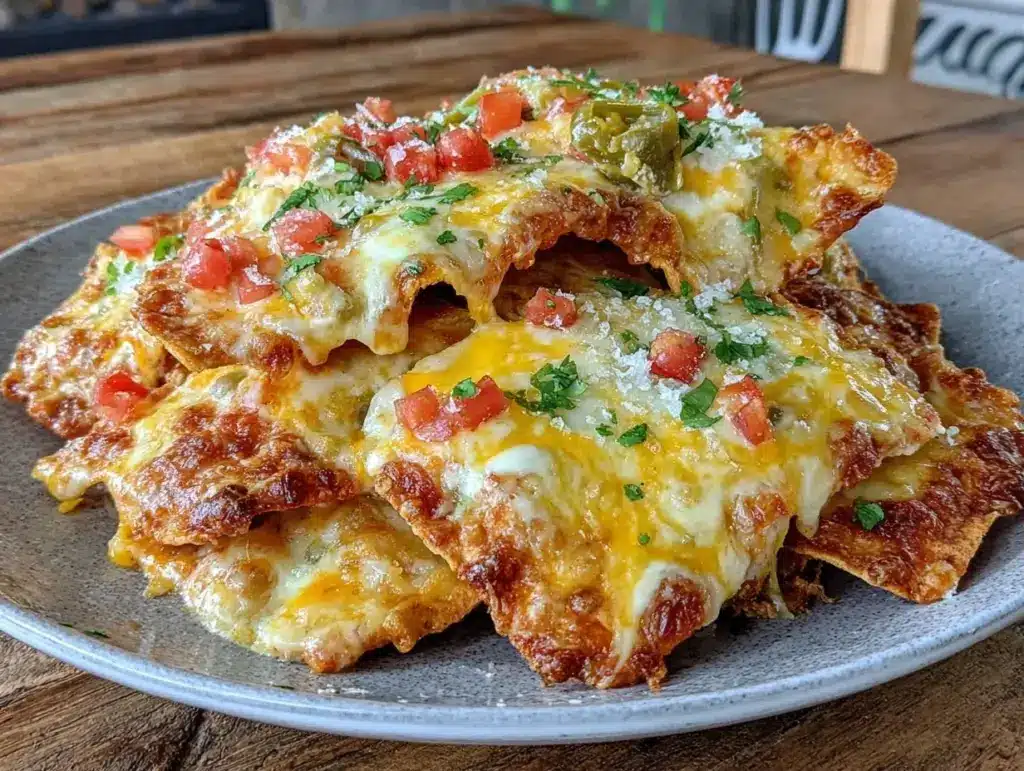 crispy copycat movie nachos with cheese - featured image