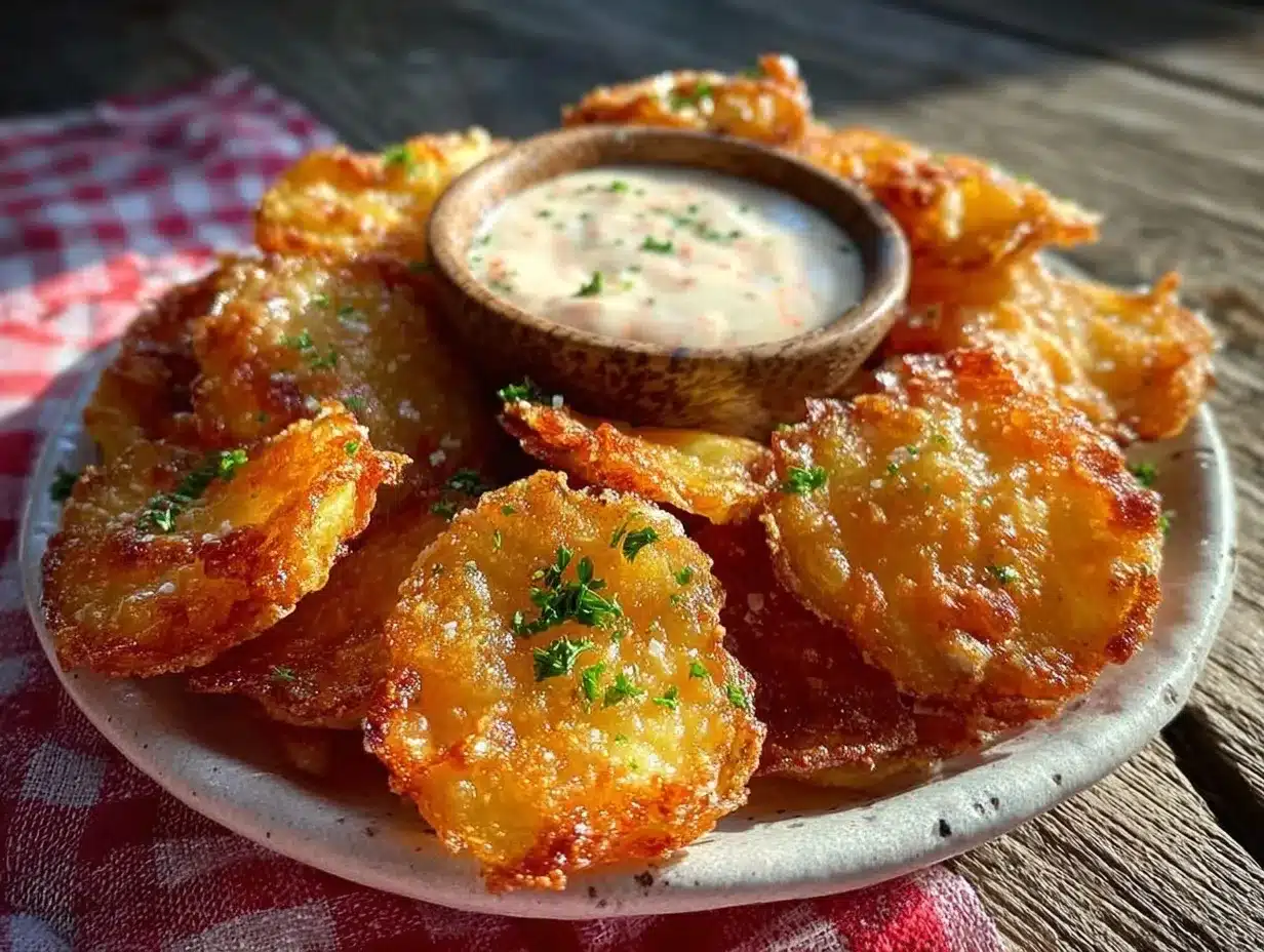 crispy fried pickle chips preparation steps