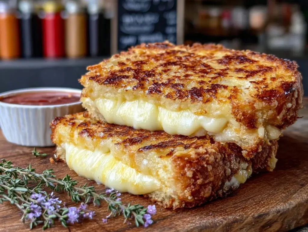 crispy gourmet grilled cheese melt - featured image