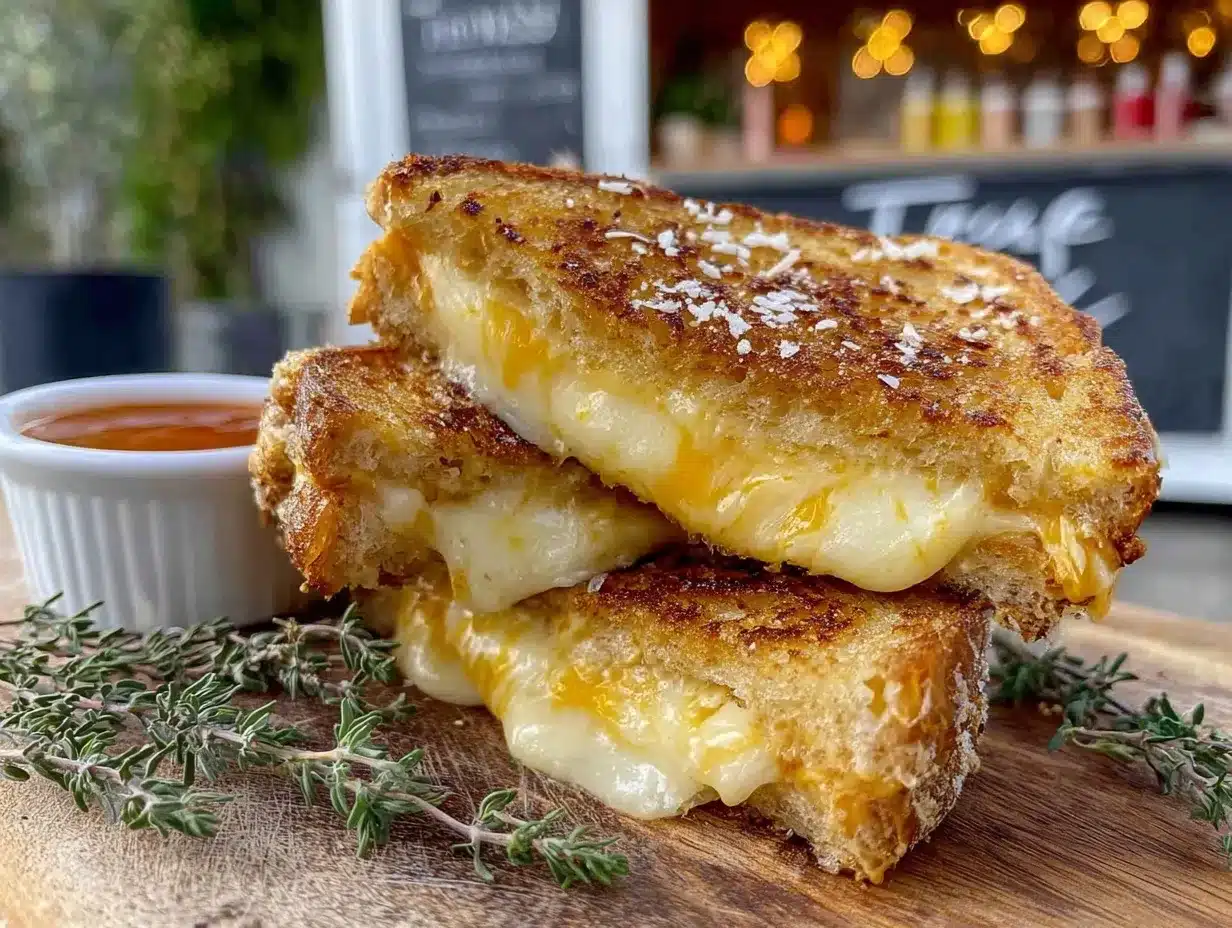 crispy gourmet grilled cheese melt preparation steps