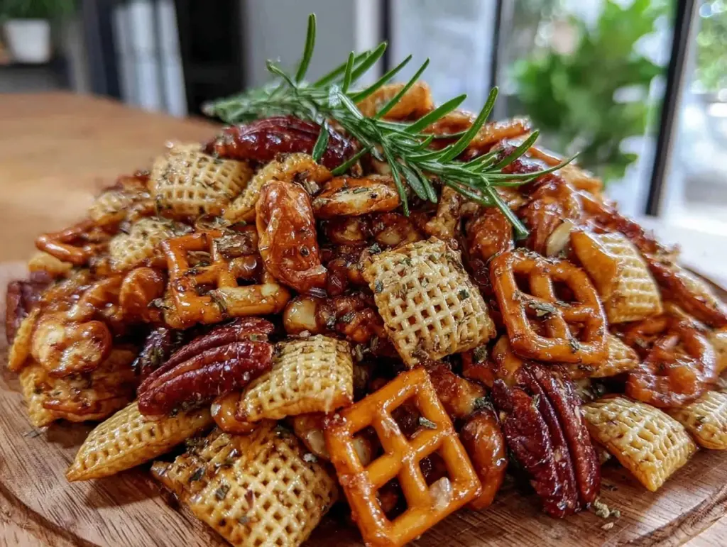 crispy homemade chex mix - featured image