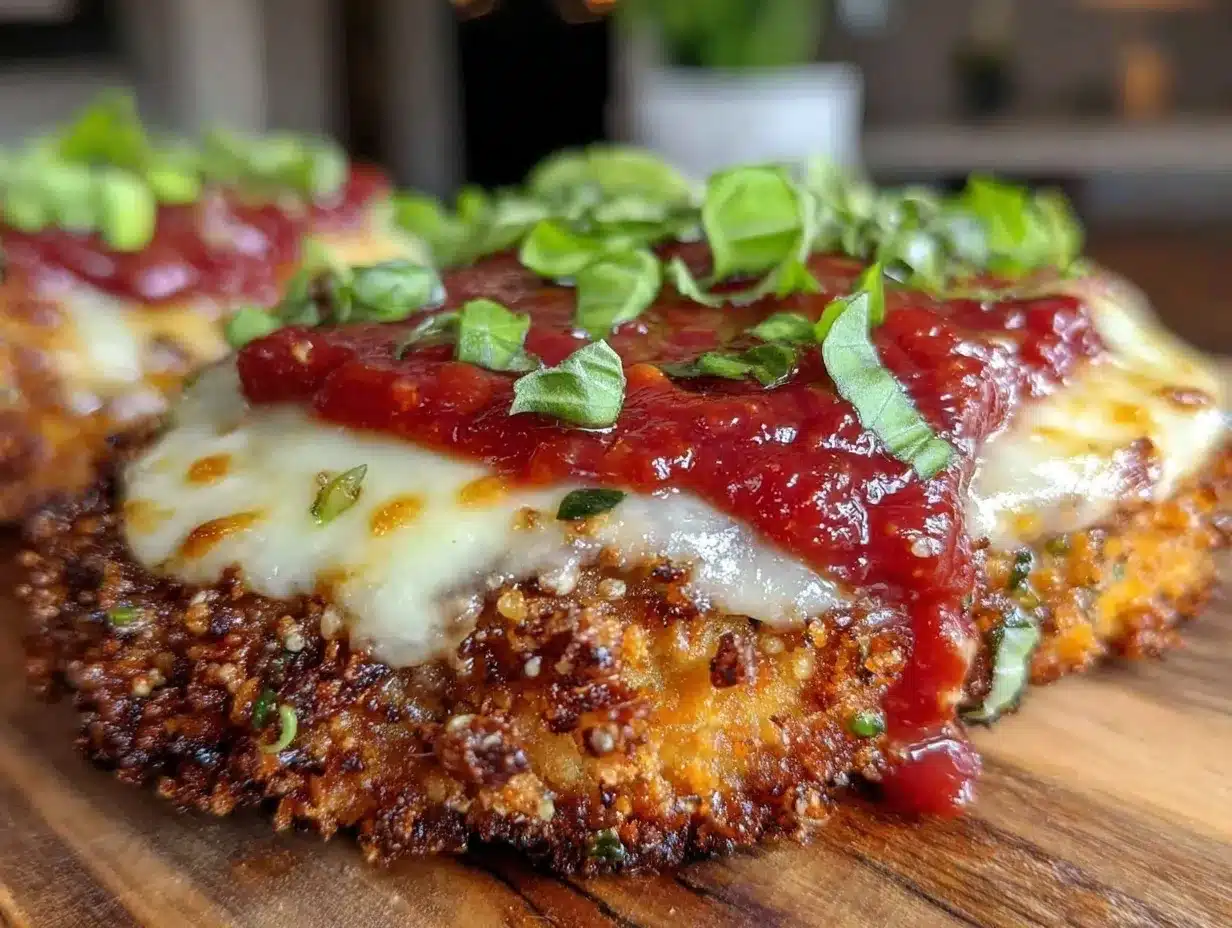 crispy keto chicken parmesan preparation steps