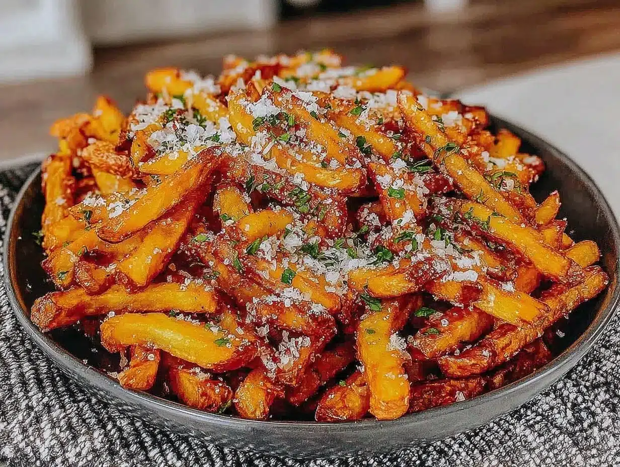 crispy Ninja Foodi French fries preparation steps