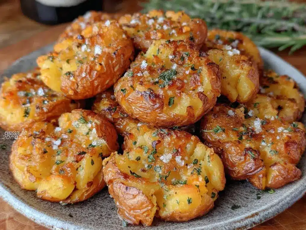 crispy smashed potatoes - featured image