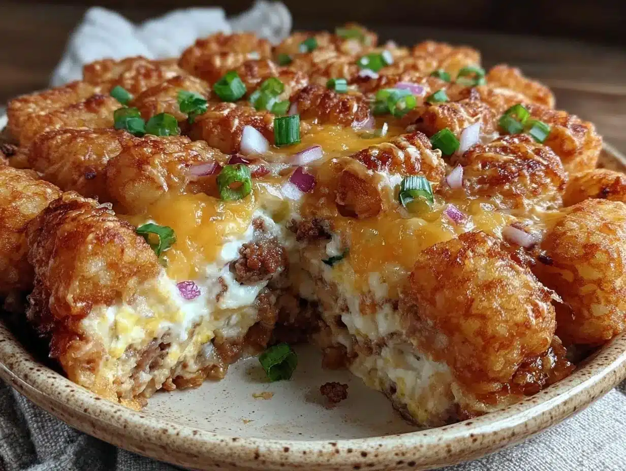 crispy tater tot breakfast casserole preparation steps