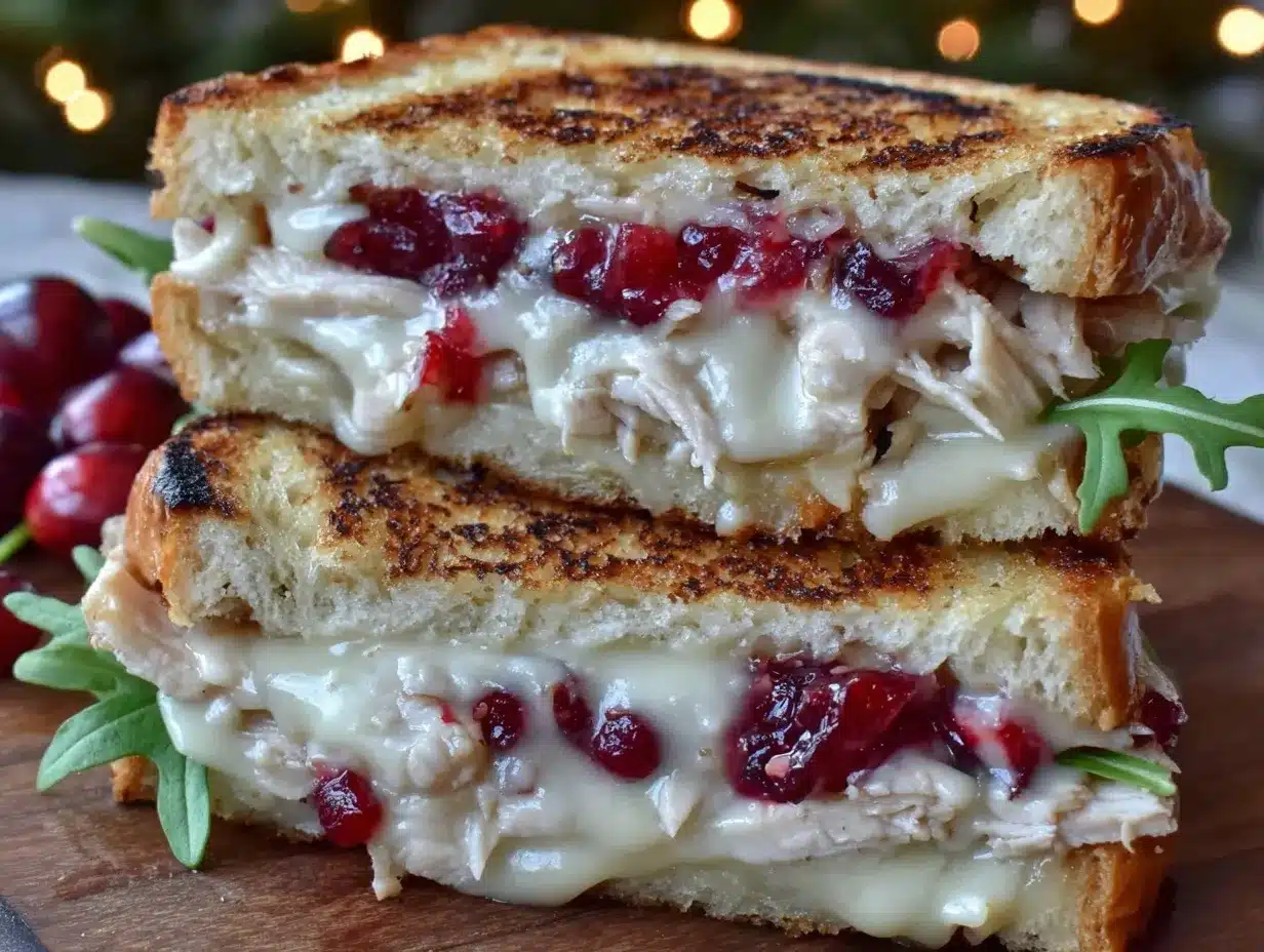 crispy turkey cranberry brie panini preparation steps
