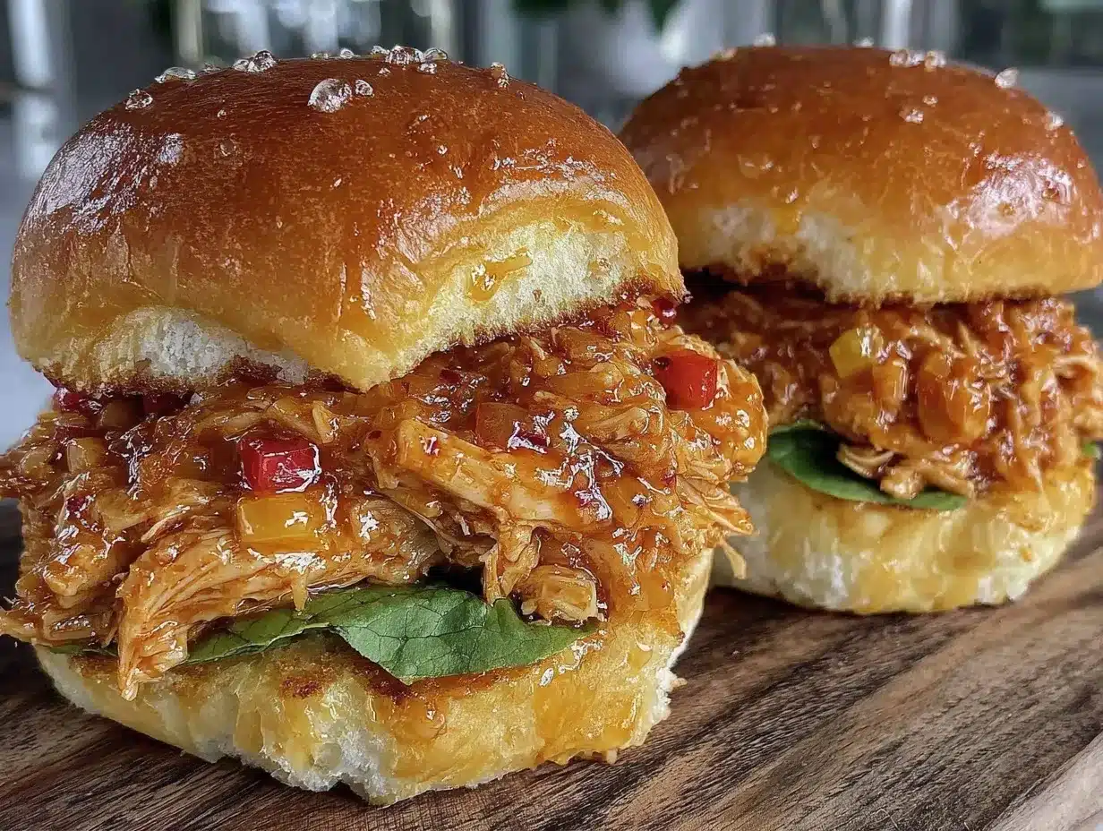 crockpot hawaiian chicken sliders preparation steps
