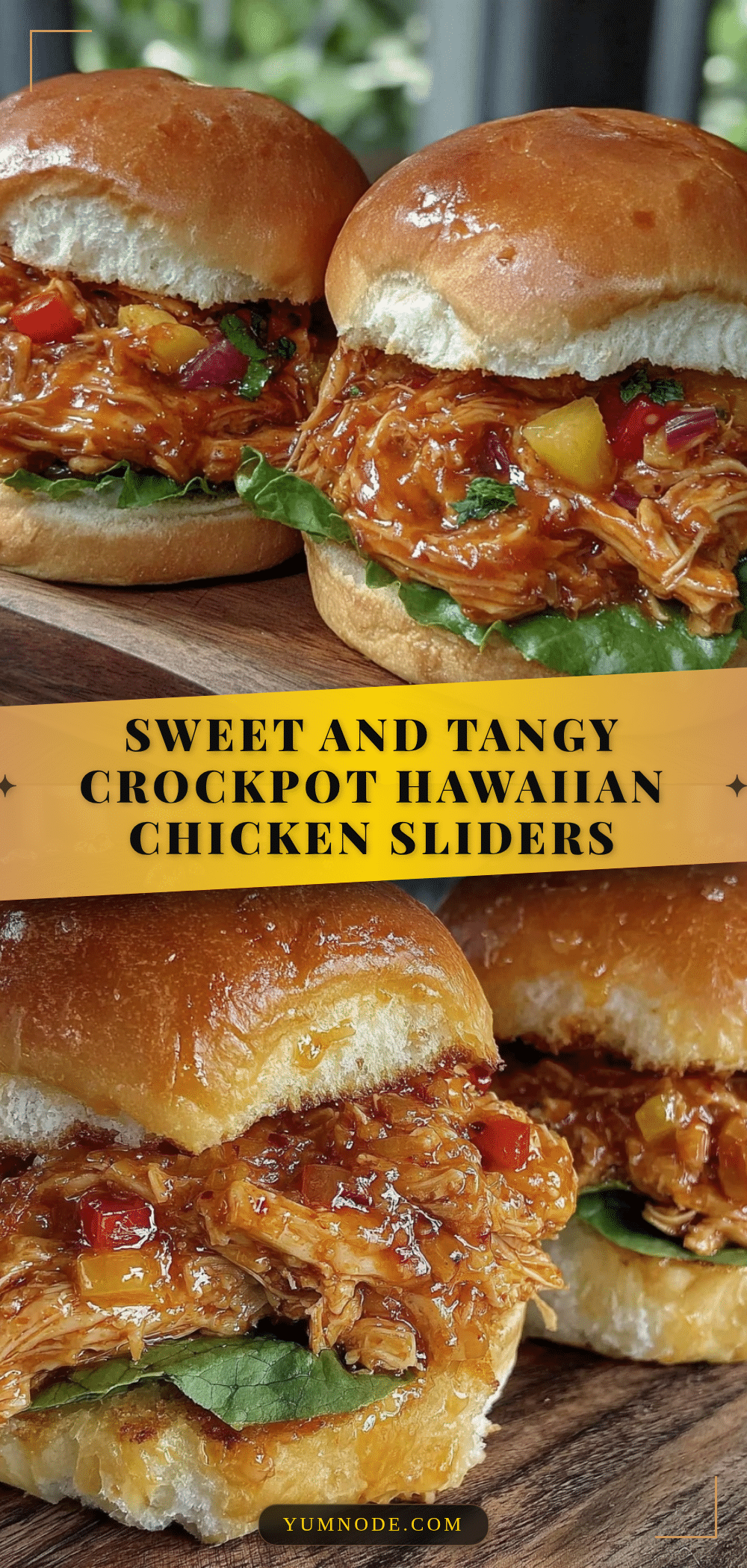 crockpot hawaiian chicken sliders recipe