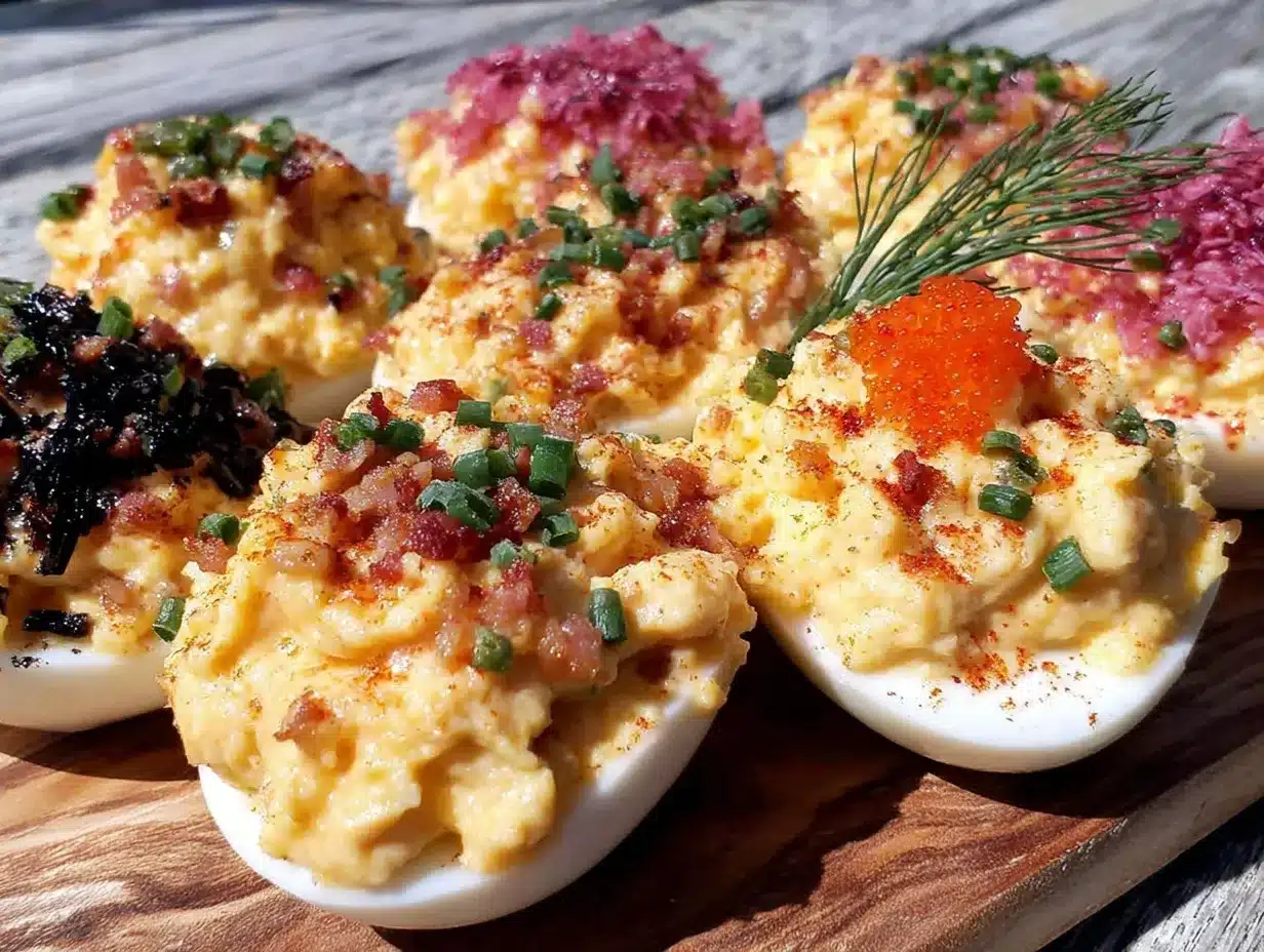 deviled eggs six ways preparation steps