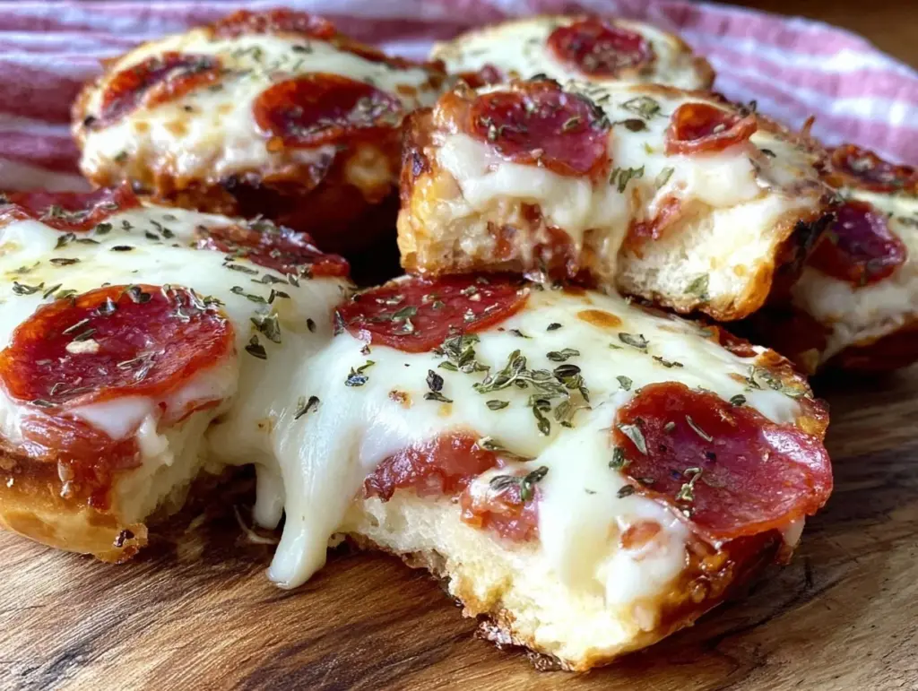 easy crispy mini pepperoni pizza bagel bites - featured image