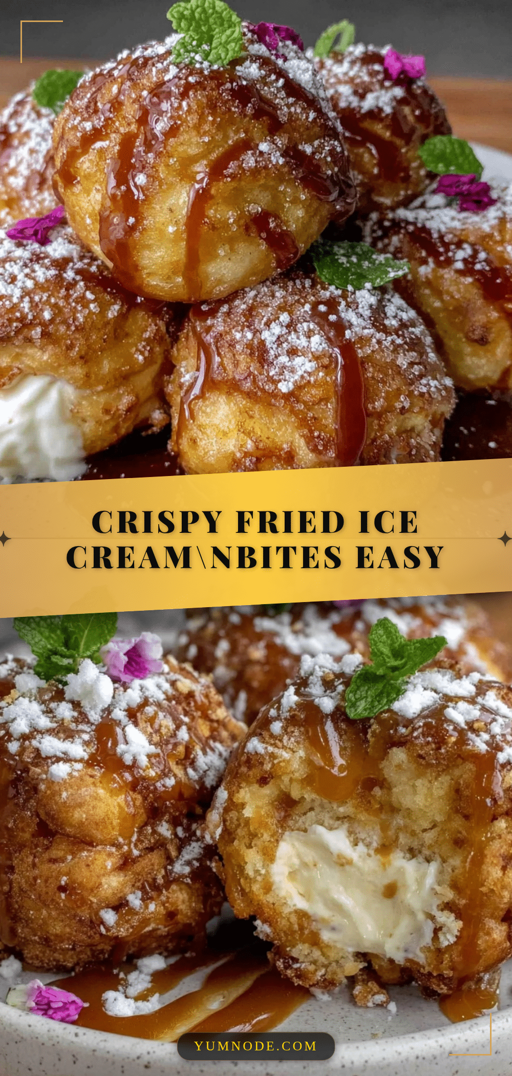 easy fried ice cream bites without deep frying recipe