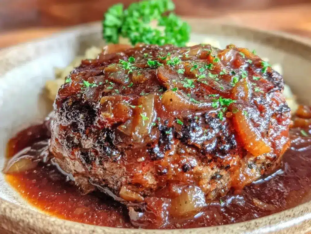 easy juicy hamburger steak - featured image