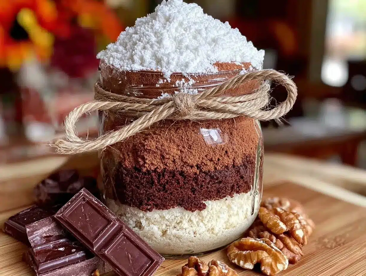 easy mason jar brownie mix gift for teachers preparation steps
