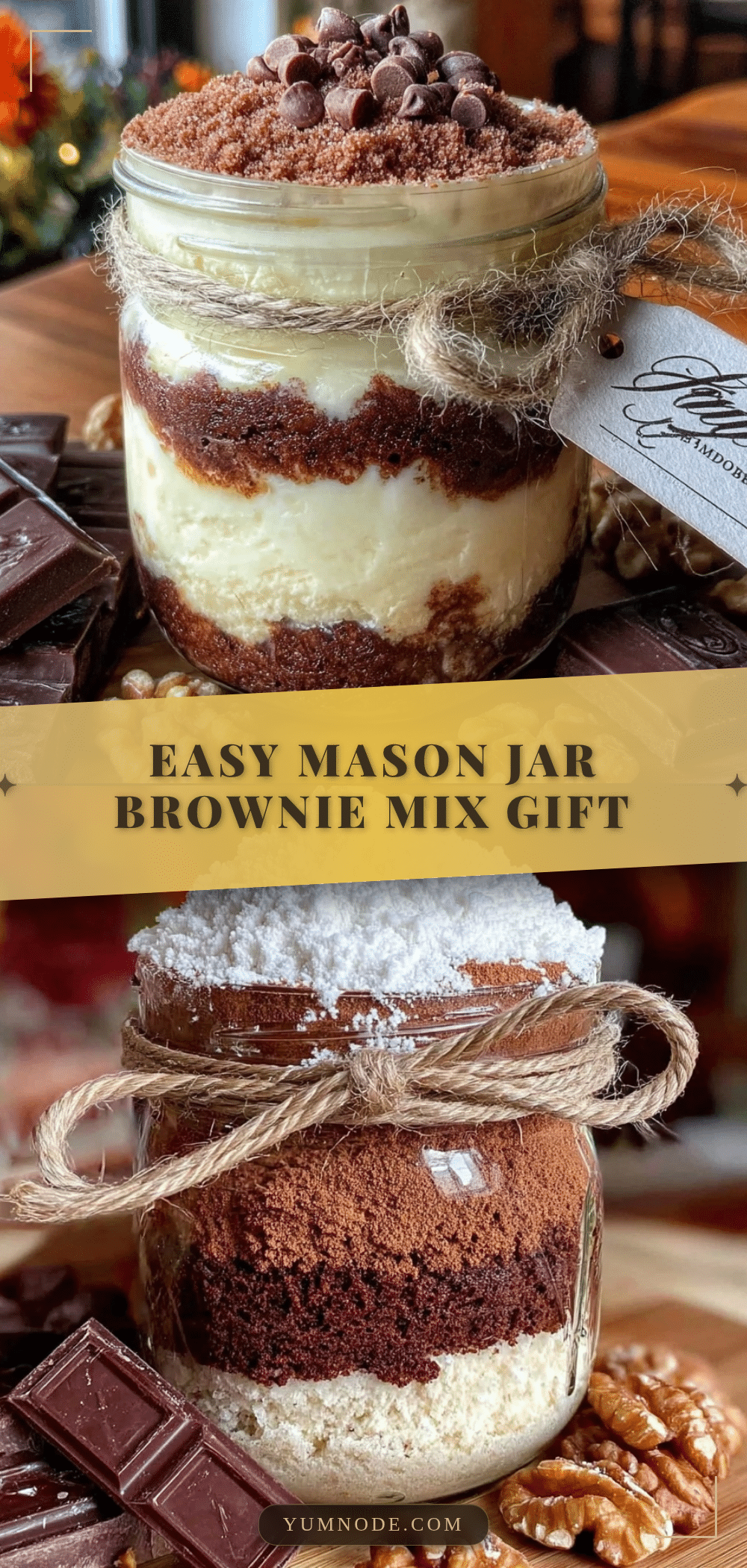 easy mason jar brownie mix gift for teachers recipe