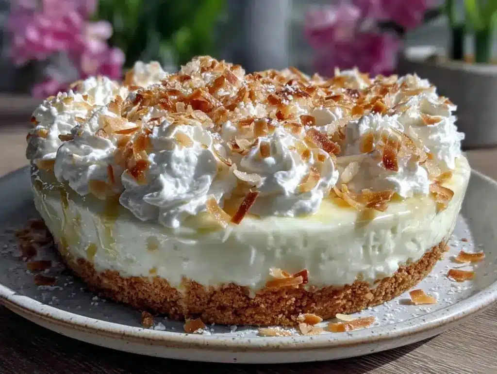 easy no-bake coconut cream pie - featured image