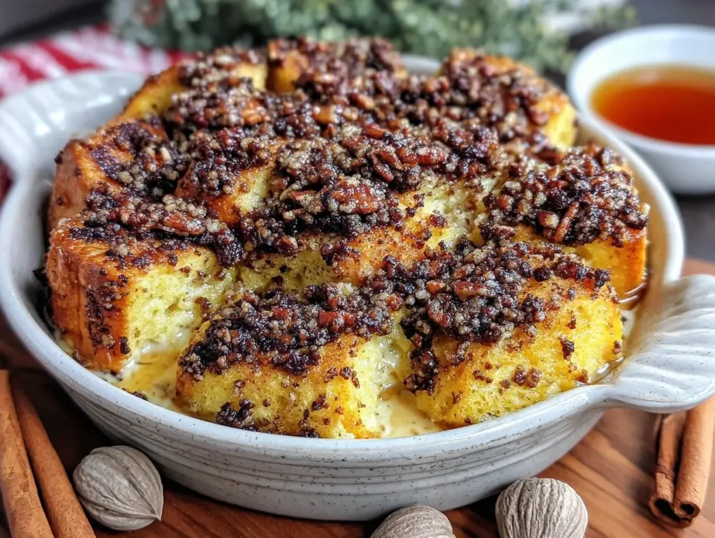eggnog french toast bake - featured image