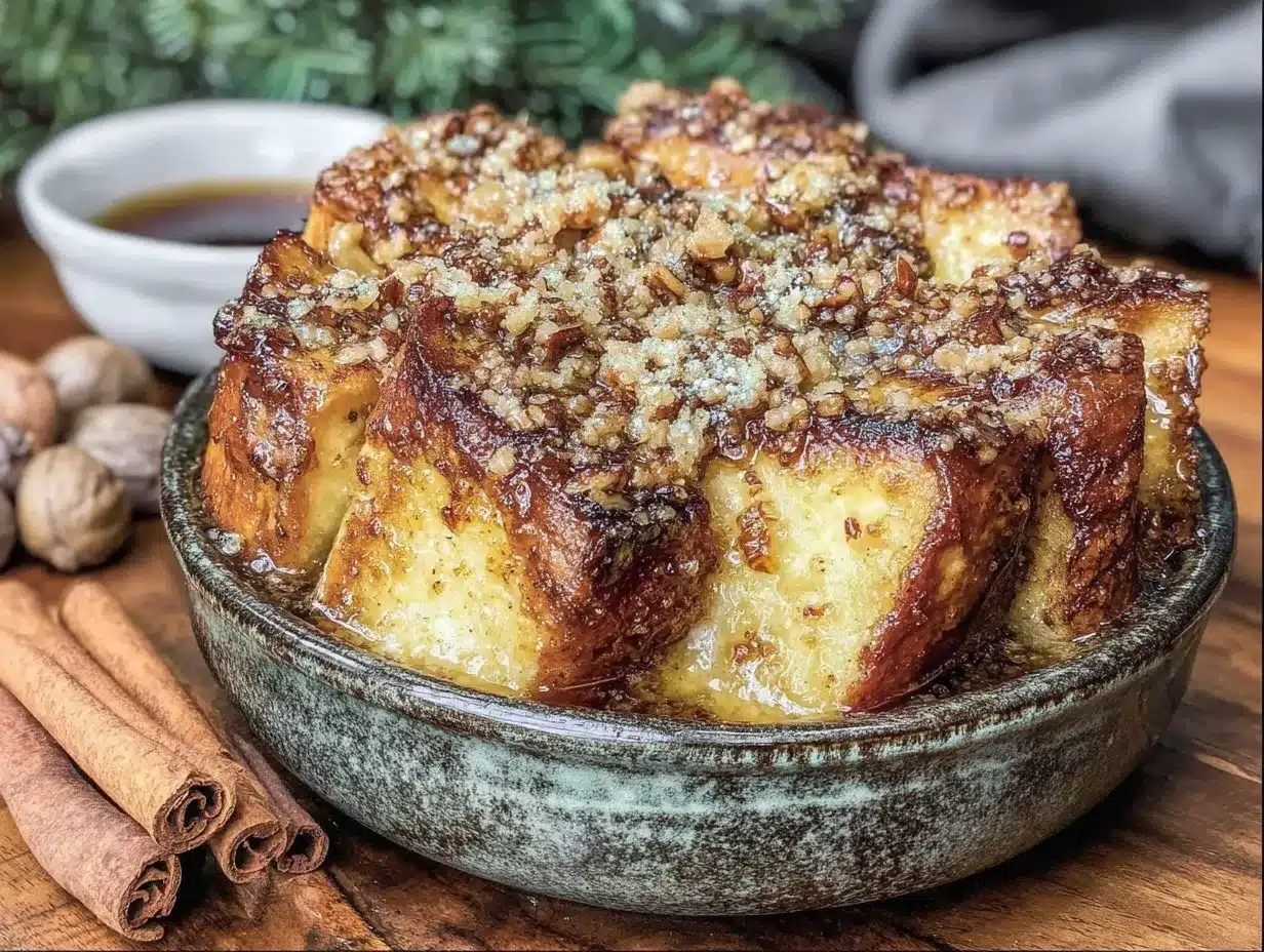 eggnog french toast bake preparation steps