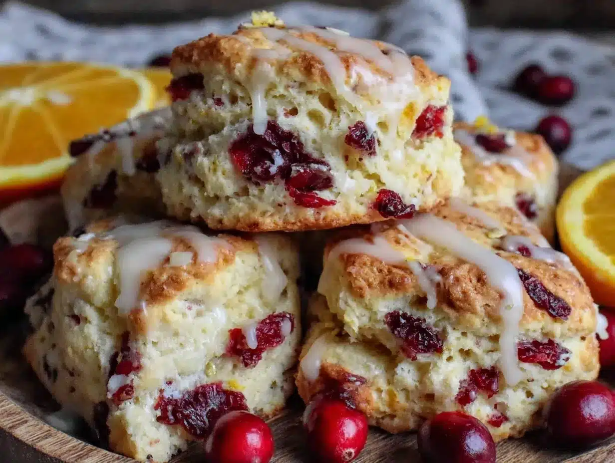 fluffy cranberry orange scones preparation steps