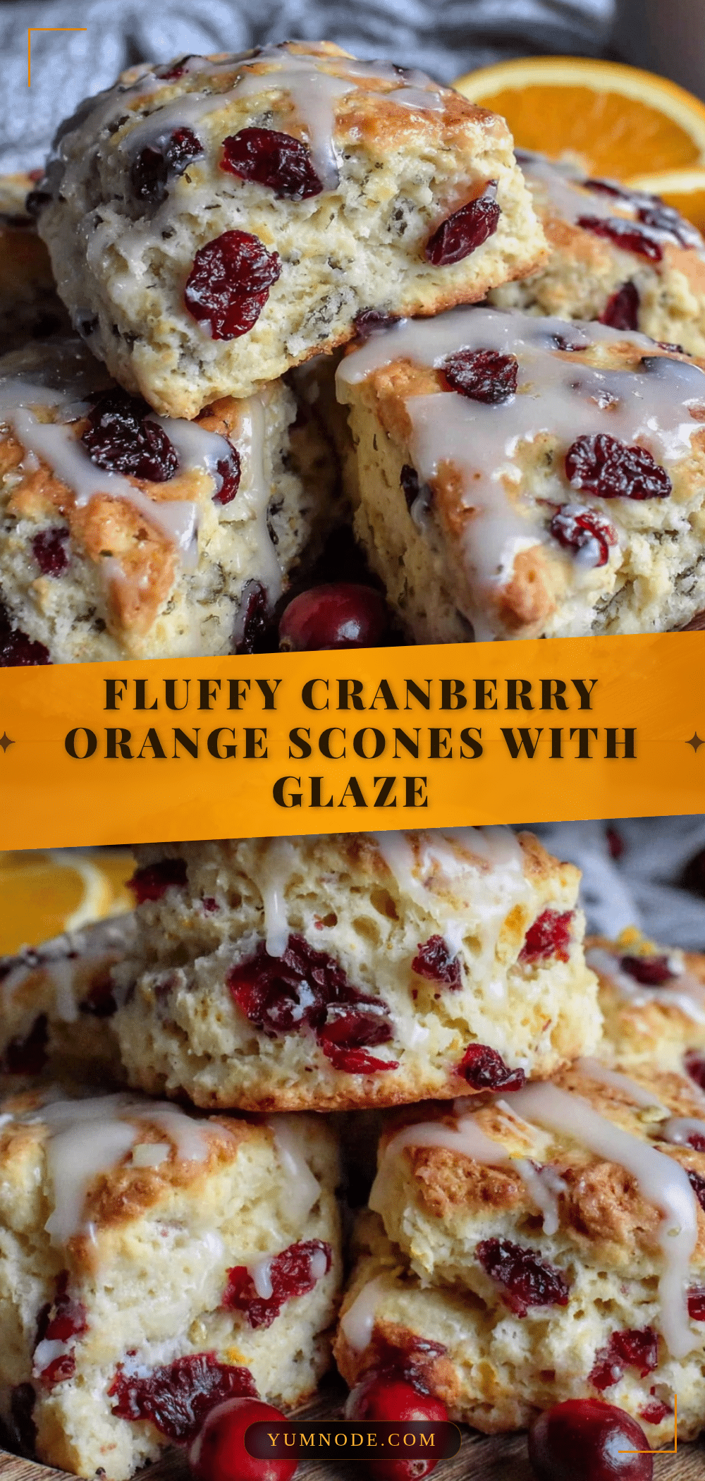 fluffy cranberry orange scones recipe