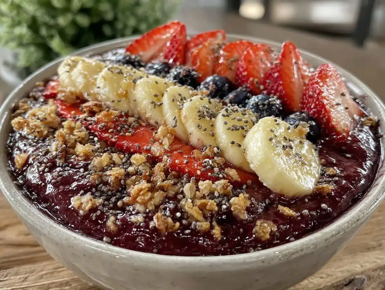 fresh acai bowl preparation steps
