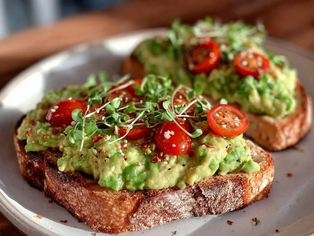 fresh avocado toast preparation steps