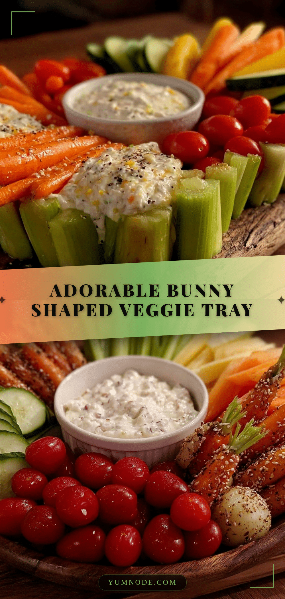 fresh bunny shaped veggie tray recipe