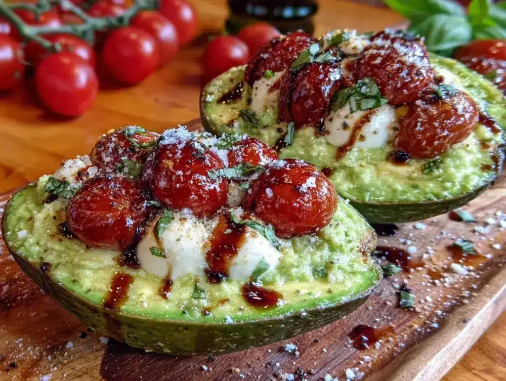 Fresh Caprese Stuffed Avocado Boats - featured image