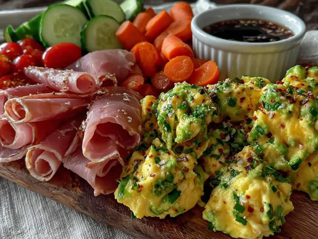 fresh green eggs and ham snack board - featured image